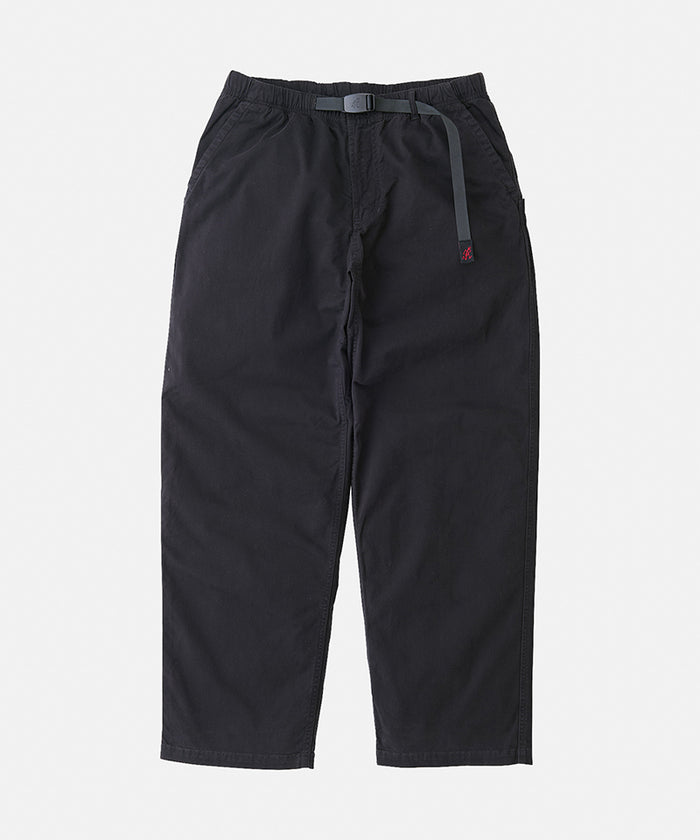 Black Gramicci Cliff Pants with a belt against a light-tone background.