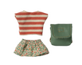 clothes and bag, big sister mouse - green