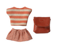 clothes and bag, bis sister mouse - coral