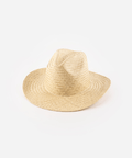 A natural colored straw cowboy hat with a classic pinched crown and a wavy western upturned brim, displayed against a white background. #color_natural