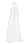 Valentino Collar-Embellished Sleeveless Silk Gown - Runway Catalog