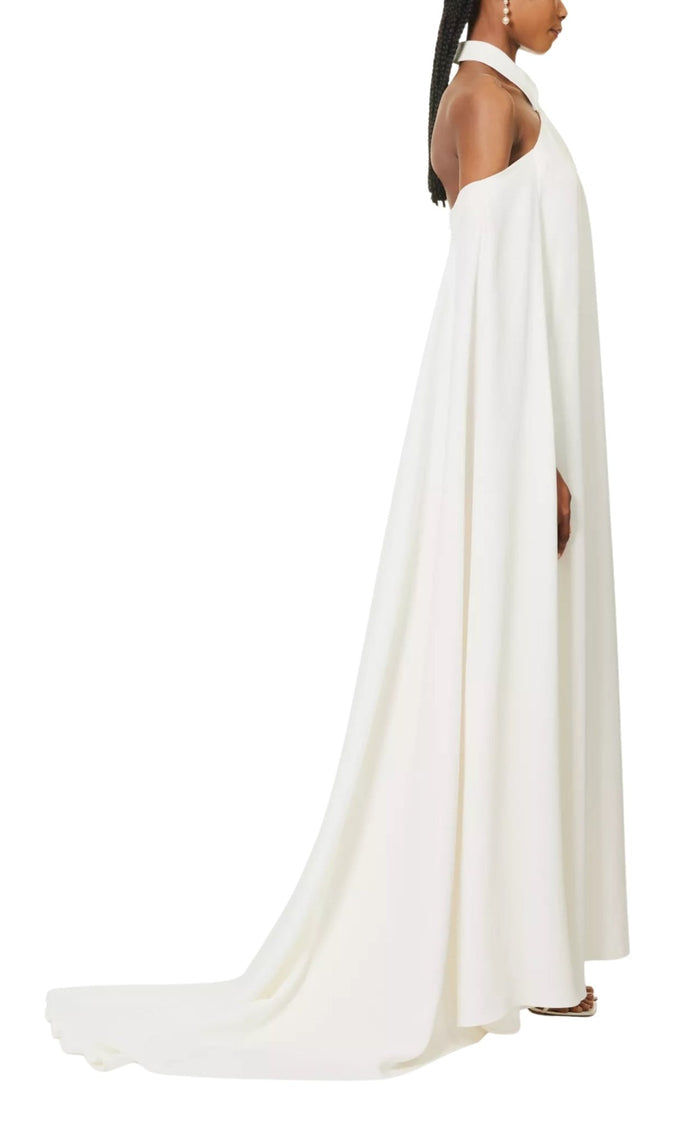 Valentino Collar-Embellished Sleeveless Silk Gown - Runway Catalog