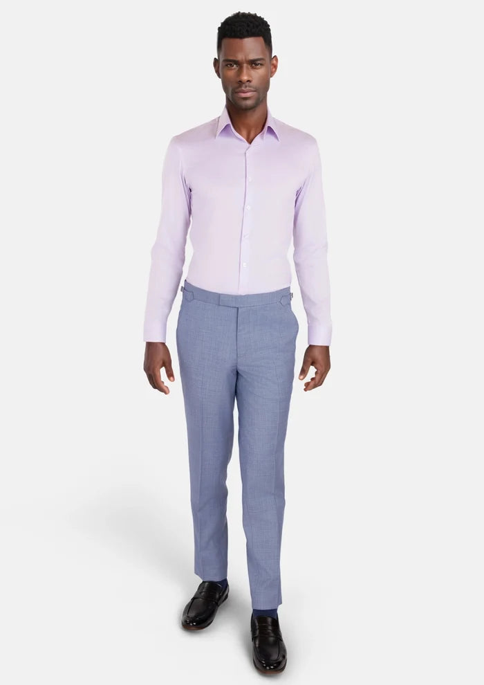 Columbia Blue Sharkskin Pants - SARTORO