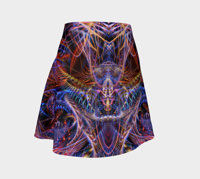 Cosmic Noise High Waist Flare Skirt