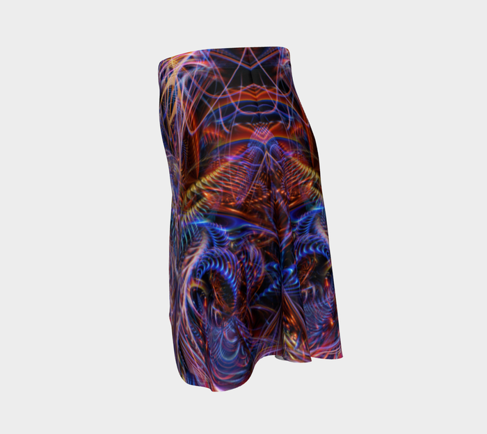 Cosmic Noise High Waist Flare Skirt
