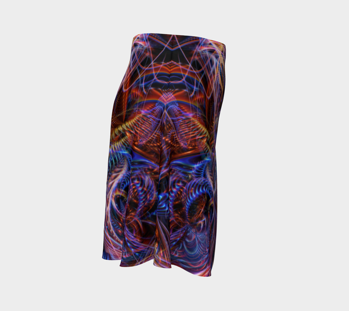 Cosmic Noise High Waist Flare Skirt
