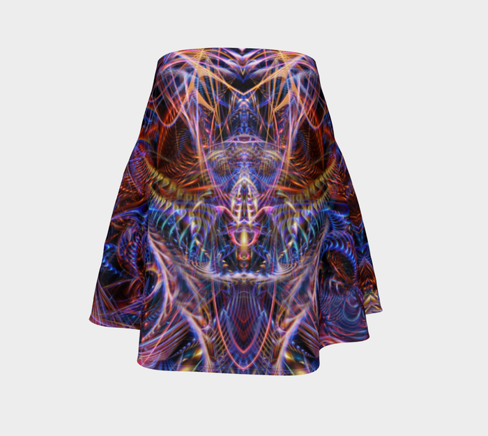 Cosmic Noise High Waist Flare Skirt