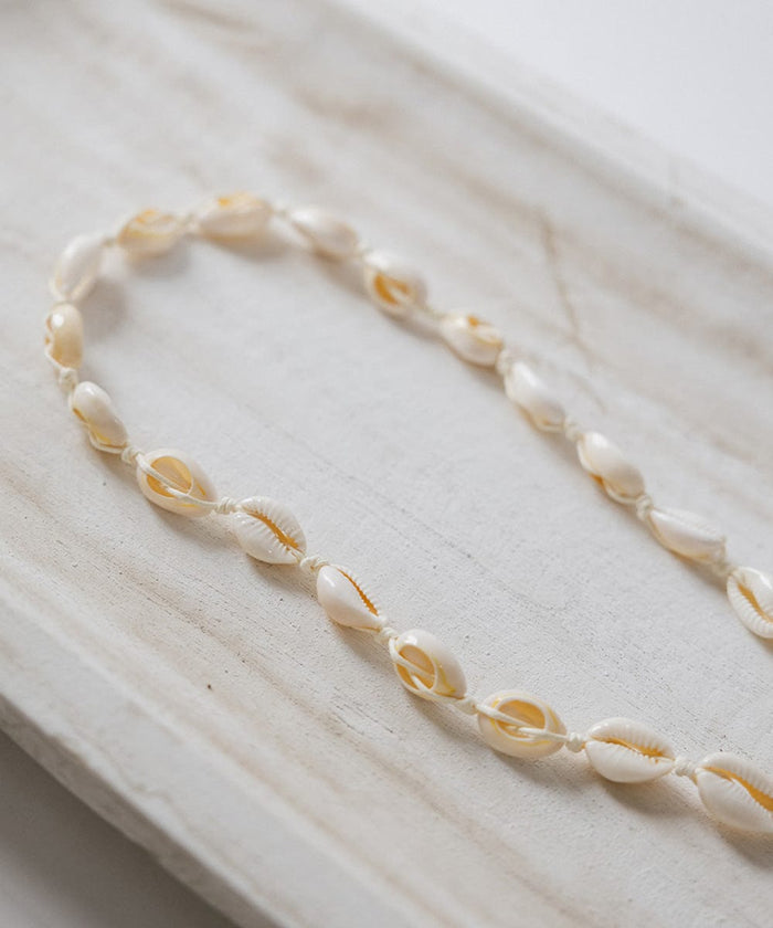 A white shell hat band on a plain background #color_natural
