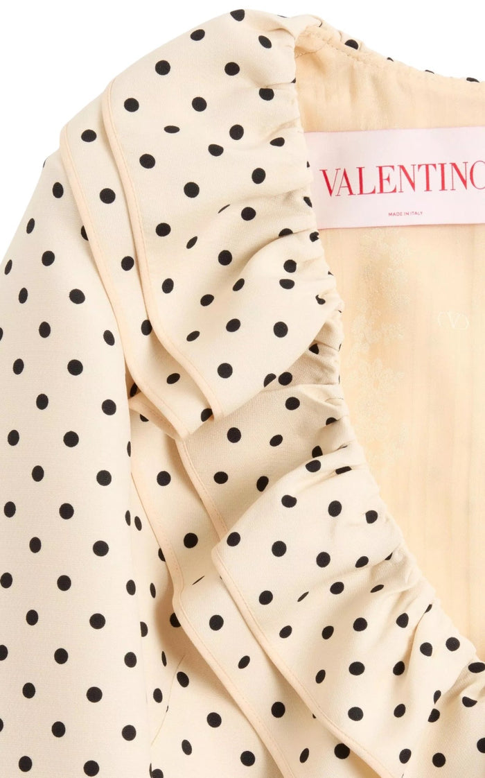 Valentino Crepe Couture Plusdepois Print Short Dress - Runway Catalog