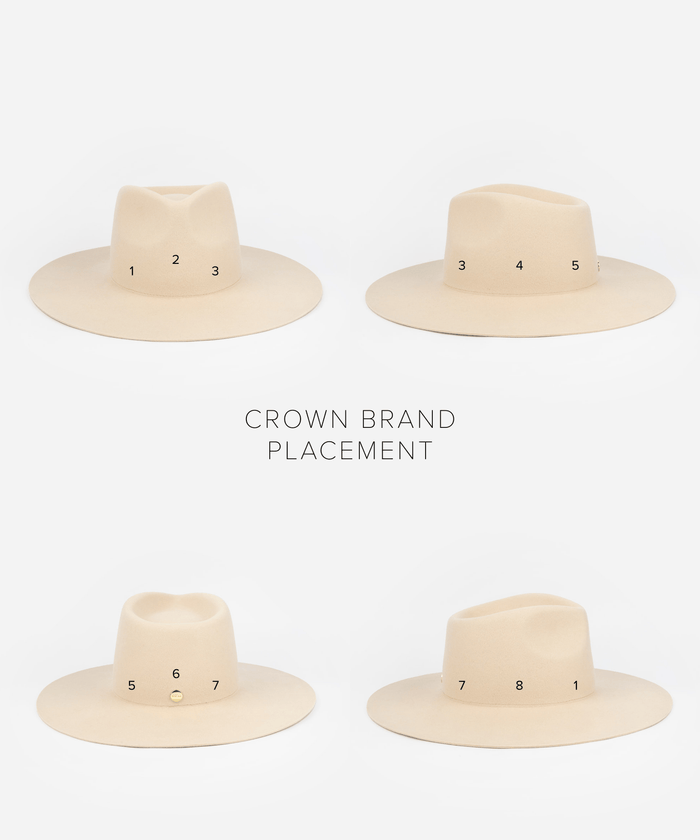 Crown Placement Hat Branding Letters