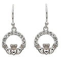 Crystal Claddagh Earrings