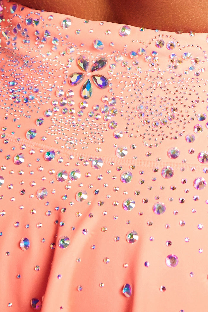 Crystal Couture Legendary Flouncy Skirt in Soft Coral - Special Order