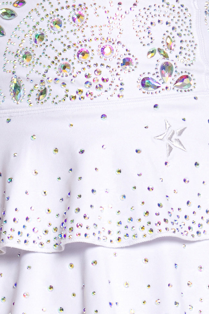 Crystal Couture Ruffle Skirt in Moonlight Luster - Special Order