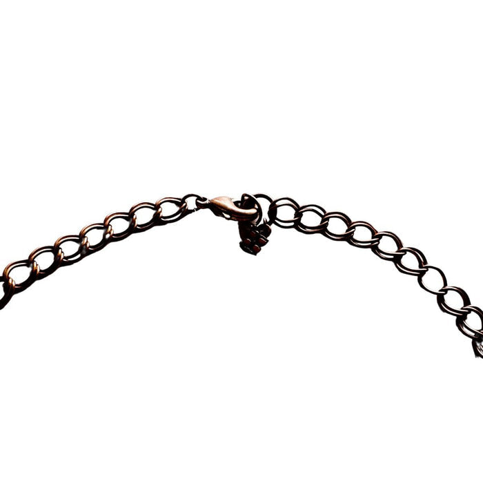 BCBGMAXAZRIA crystal embellished chain fringe statement necklace