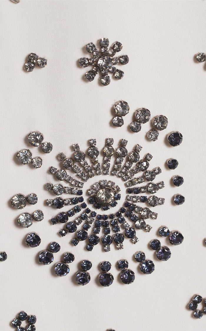 Oscar de la Renta Crystal Medallion Shift Dress - Runway Catalog