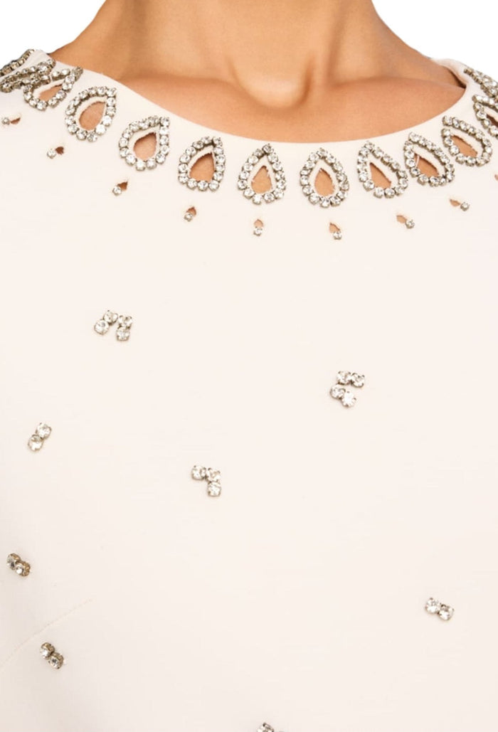 Oscar de la Renta Crystal Medallion Shift Dress - Runway Catalog