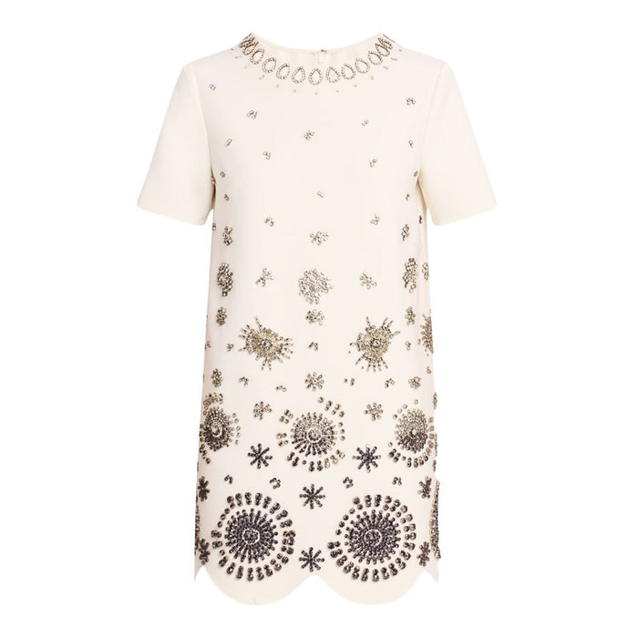 Oscar de la Renta Crystal Medallion Shift Dress - Runway Catalog