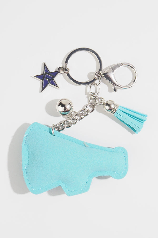 Crystal Megaphone Keychain in Blue