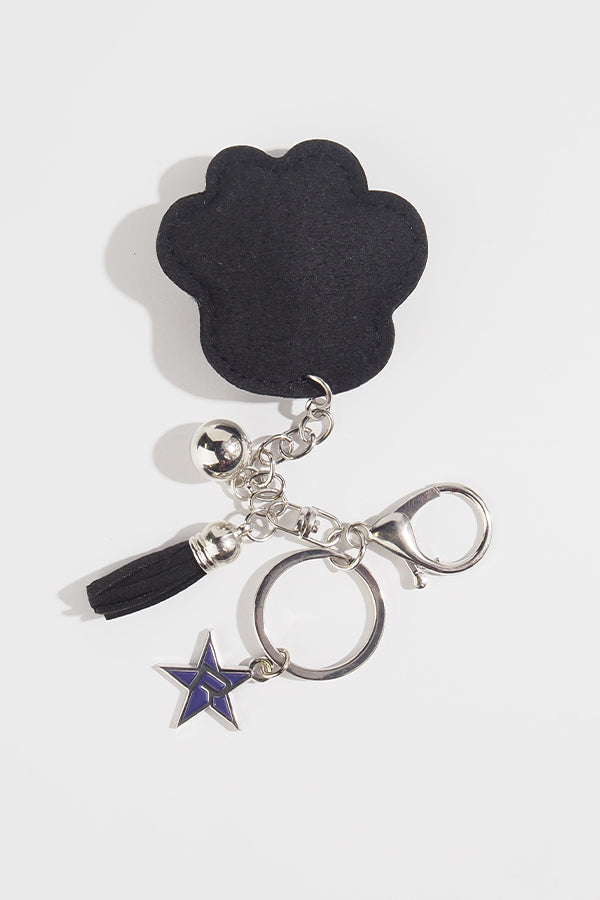 Crystal Paw Keychain in Black