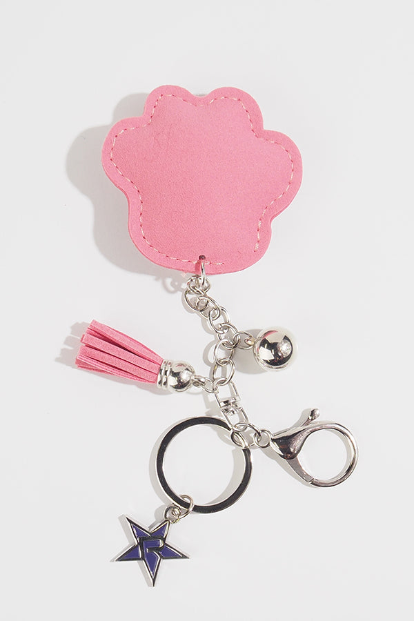 Crystal Paw Keychain in Pink