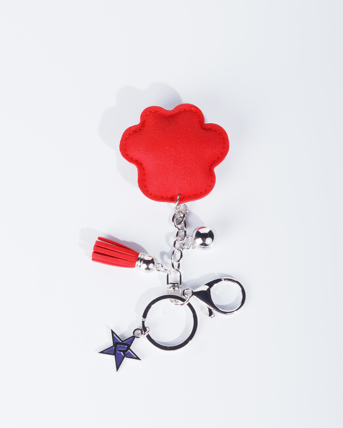 Crystal Paw Keychain in Red