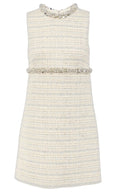 Valentino crystal trim sequinned tweed mini dress - RunwayCatalog.com