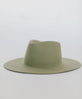 A light green fedora hat on a white background #color_light green
