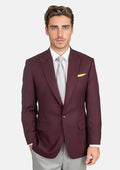 Deep Burgundy Birdseye Jacket - SARTORO