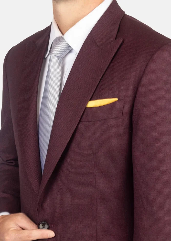 Deep Burgundy Birdseye Jacket - SARTORO
