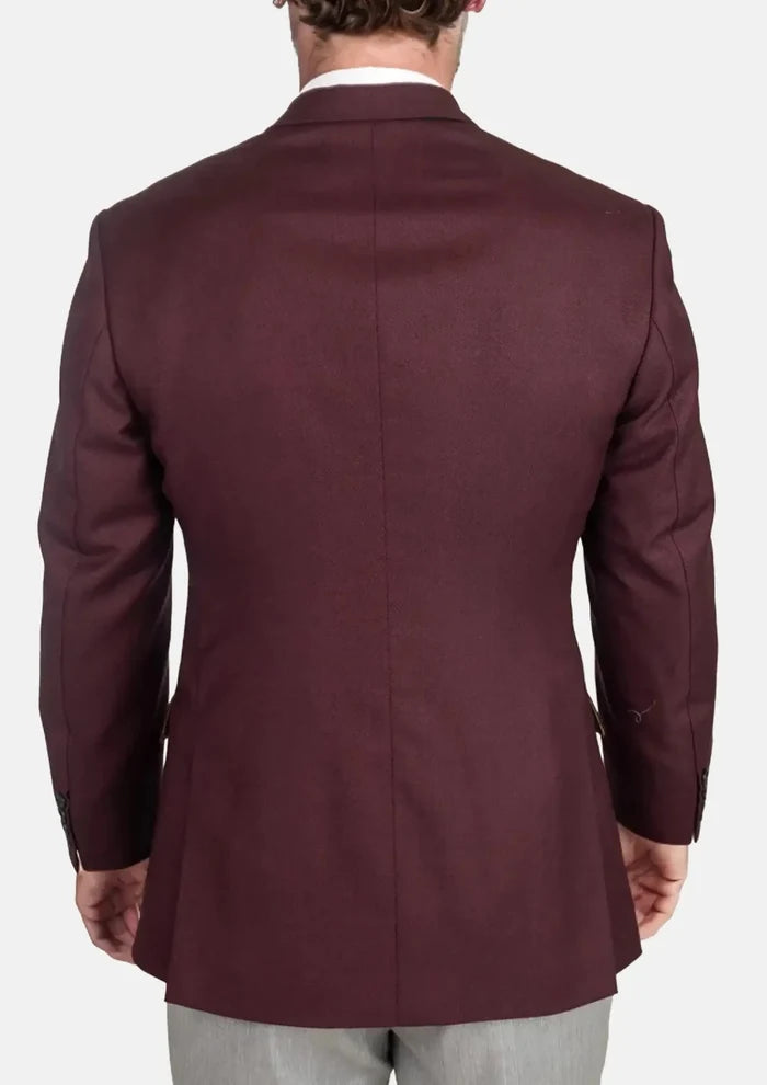 Deep Burgundy Birdseye Jacket - SARTORO
