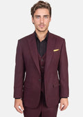 Deep Burgundy Birdseye Suit - SARTORO