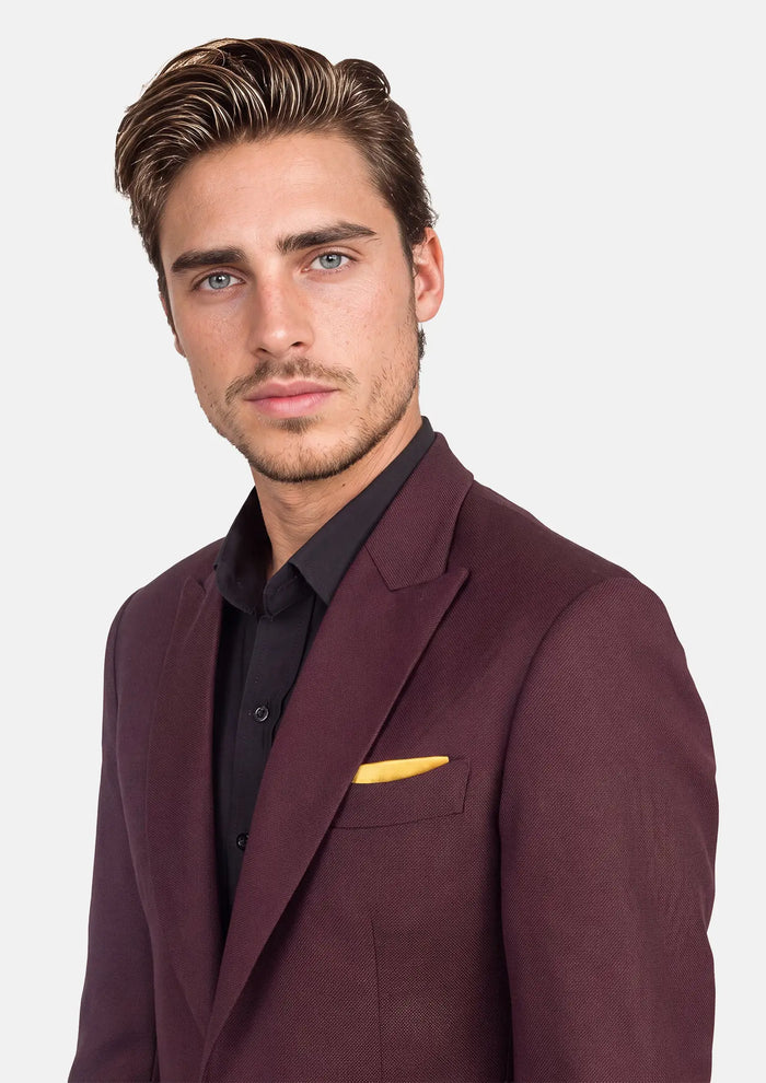 Deep Burgundy Birdseye Suit