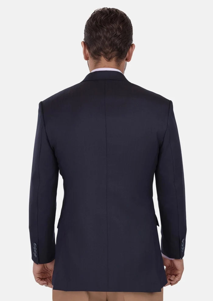 Deep Navy Herringbone Bryant Jacket - SARTORO