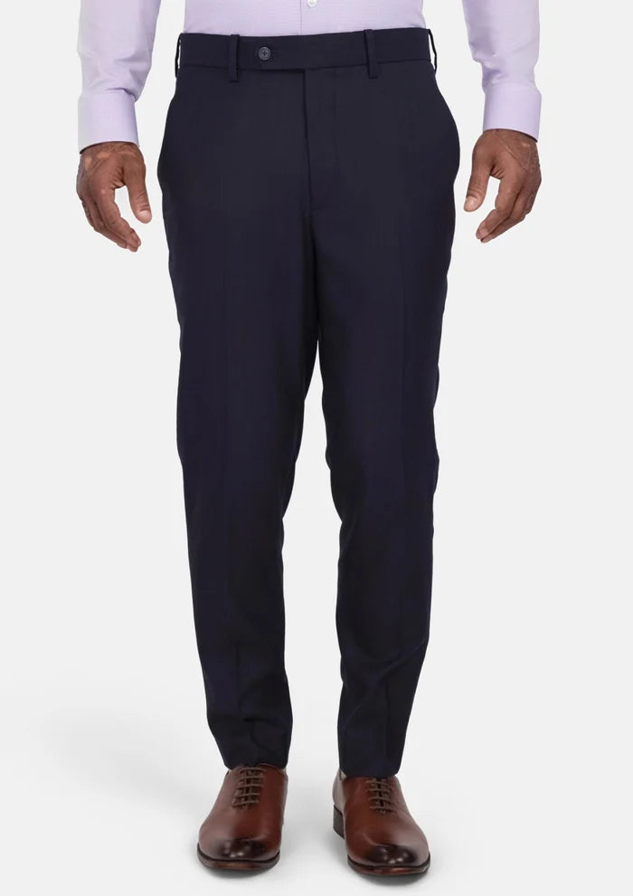 Deep Navy Herringbone Pants - SARTORO