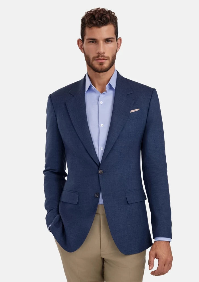 Delft Blue Bamboo Ellis Jacket - SARTORO