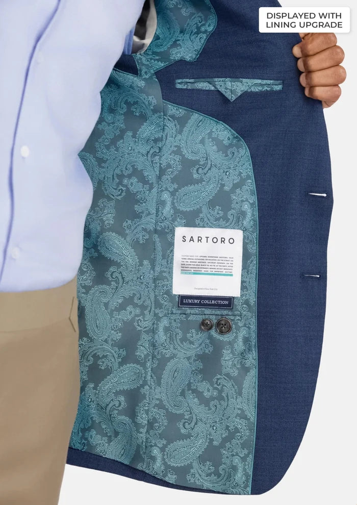 Delft Blue Bamboo Ellis Jacket - SARTORO