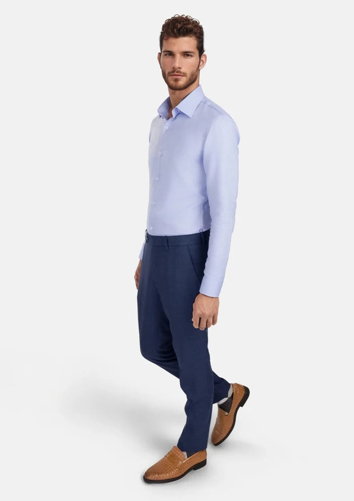 Delft Blue Bamboo Pants - SARTORO
