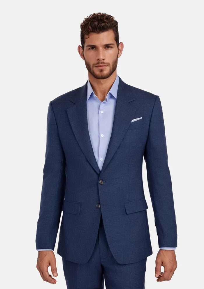 Delft Blue Bamboo Ellis Suit - SARTORO