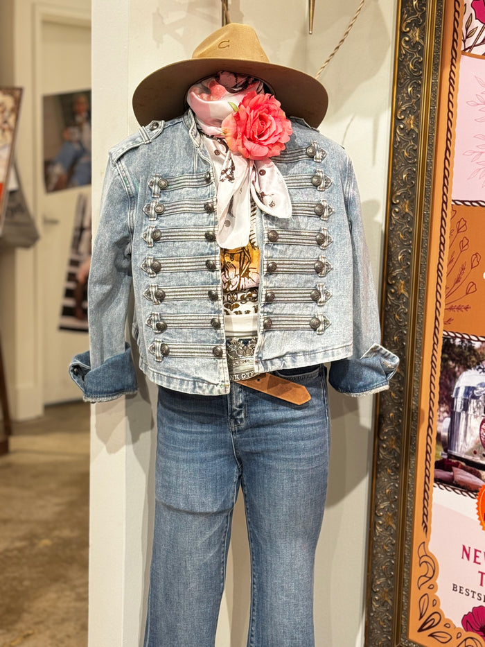 Denim Military Jacket