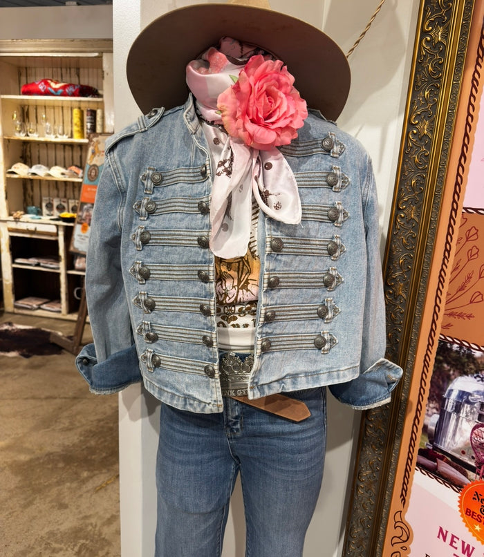 Denim Military Jacket