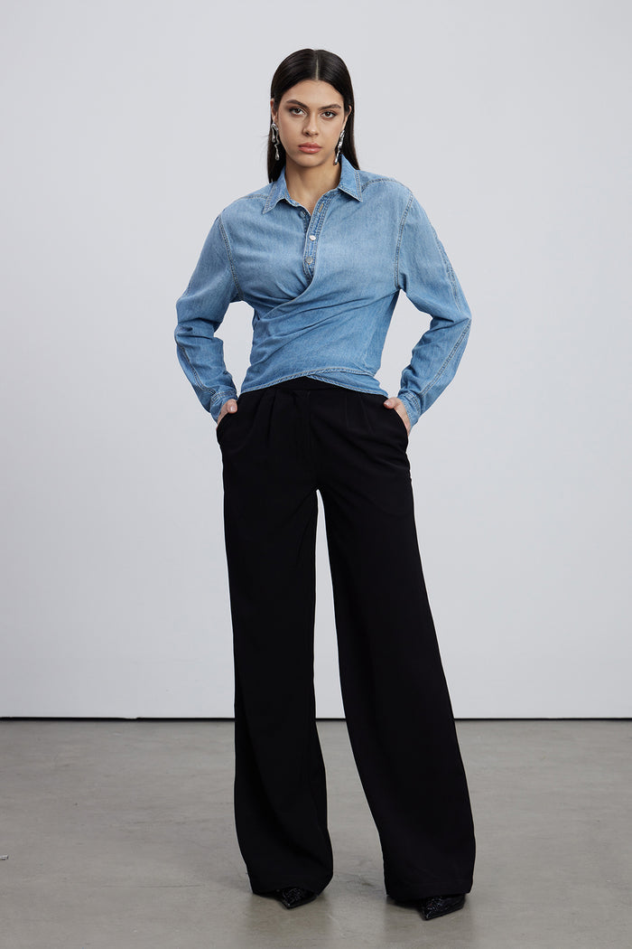 Derdriu Asymmetric Denim Shirt