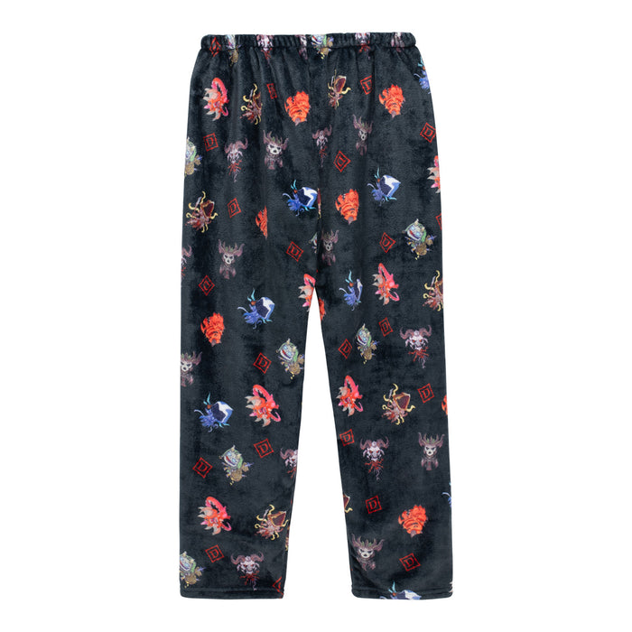 Diablo Cute But Deadly Fleece Pajama Pants - Back View