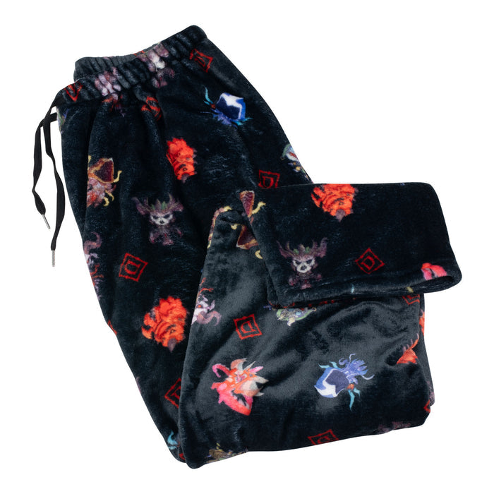 Diablo Cute But Deadly Fleece Pajama Pants - Folded view