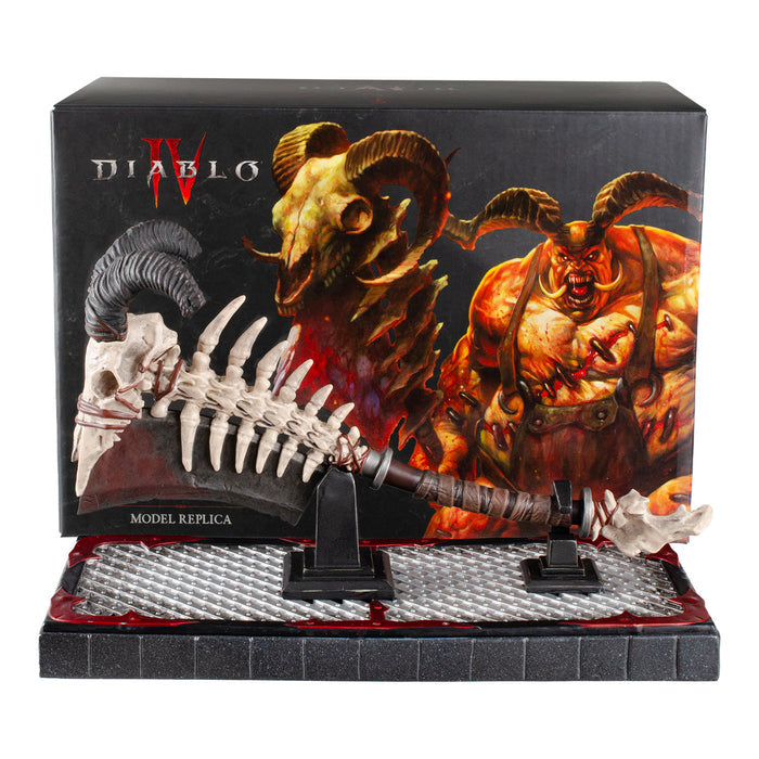 Diablo IV Butcher's Cleaver Replica - Side View with Box