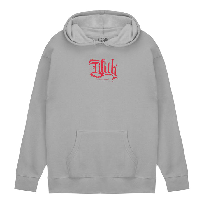 Diablo Lilith Blessed Mother Pullover Hoodie - Front View Grey Version