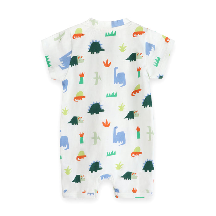 Dino Baby Zipper Romper Back (Organic Jersey)