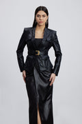 Dionysia Plunge Leather Jacket