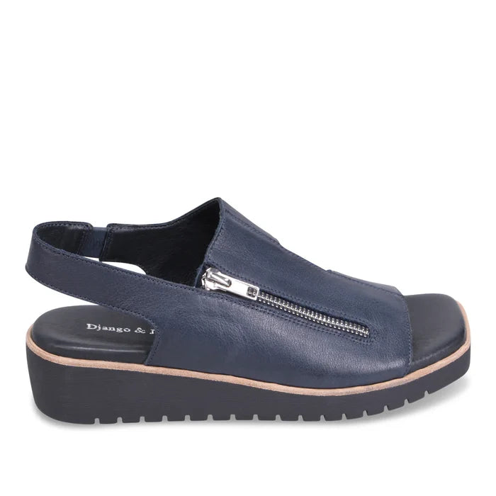 Django & Juliette KEMMA Platform Sandal in Navy