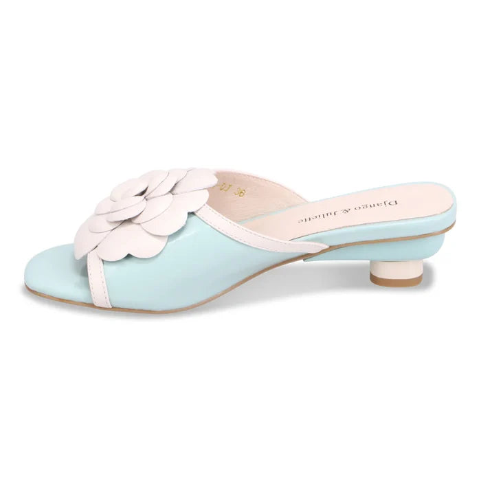 Django & Juliette VEVINA Heeled Mule in Baby Blue
