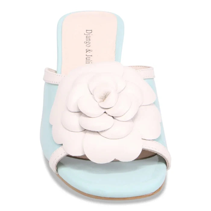 Django & Juliette VEVINA Heeled Mule in Baby Blue